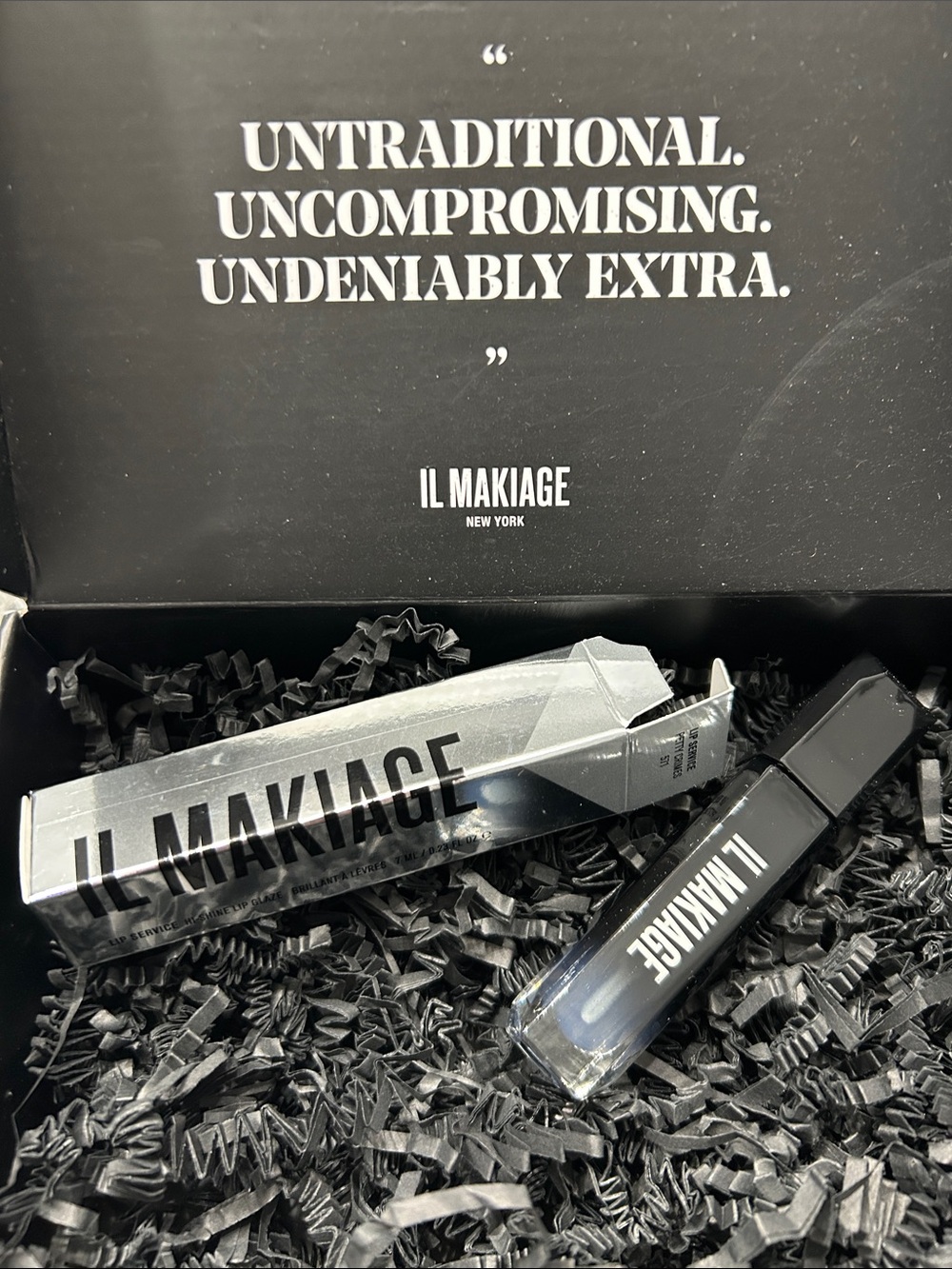 IL MAKIAGE lip service hi-shine lip glaze petty crimes NIB